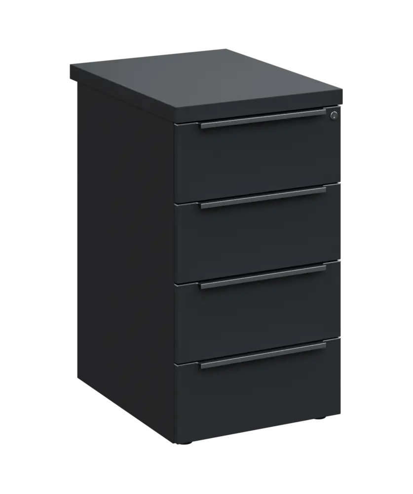 SIKC - 61 kontejner přístavný, 4-zásuvkový, deska 36 mm, centrální zámek, antracit